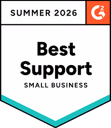 G2 Best Support — Small Business, Summer 2026